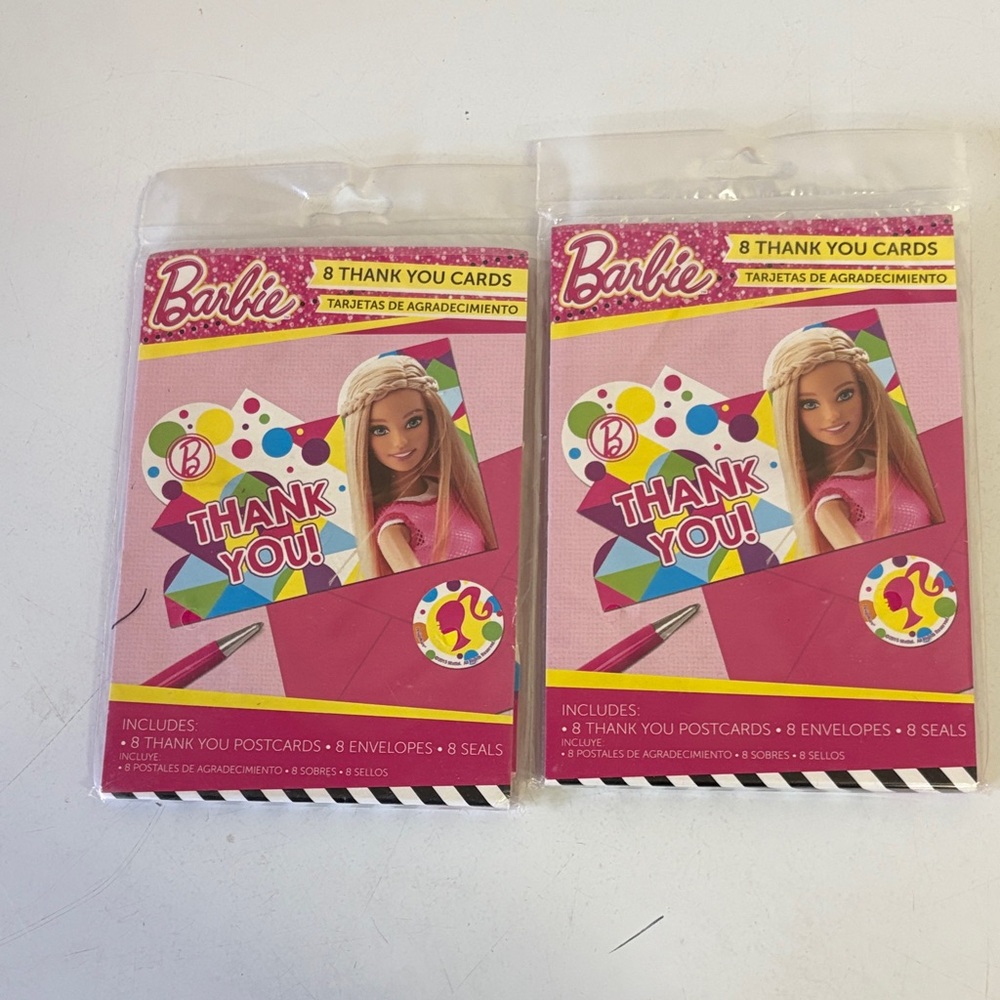 Barbie Multicolor Thank You Cards Set